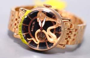 INVICTA Vintage Men 44mm Stainless Steel Rose Gold Black dial NH38A Automatic - Picture 1 of 7