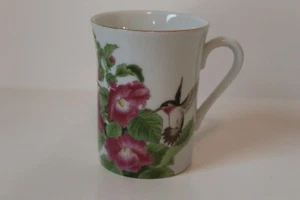 Vintage Otagiri Hummingbird / Floral 8 oz Ceramic Coffee Mug - Picture 1 of 12