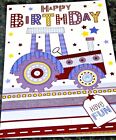 Boy's Birthday Card - Boyz Club Range by Silverline Cards. Blue Tractor Theme.