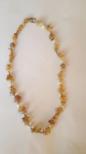 Vintage Designer Sandra David Halskette poliert Karamell Achat - Bild 1 von 6
