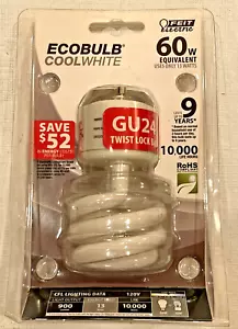 60W Equivalent T3 Spiral GU24 Twist Lock Base Compact Fluorescent CFL - Picture 1 of 3