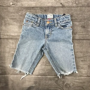 The Children’s Place Cutoff Jean Denim Shorts Size 4 Longer Fit Bermuda - Picture 1 of 3