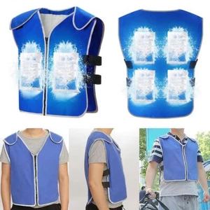 Summer Cooling Vest with Ice Pack Breathable Outdoor Cool Ice Vest Heat Resista< - Picture 1 of 15