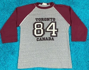 S * vtg 80s 1984 TORONTO CANADA raglan tourist t shirt jersey * 66.170 - Picture 1 of 3