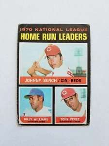 NATIONAL LEAGUE HOME RUN HITTERS 1971 TOPPS BASEBALL CARD #66 BENCH WILLIAMS - Picture 1 of 2
