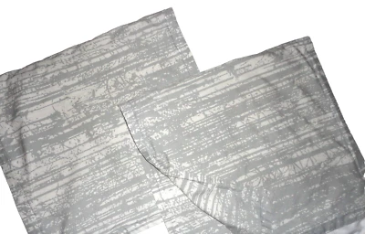 MARIMEKKO GRAY & OFF-WHITE TREES NATURE (2) KING PILLOW SHAMS 20X36 - Image 1 of 4