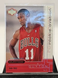 2000-01 Upper Deck Ovation Chicago Bulls #87 A.J. Guyton Rookie  Standing O 6/50