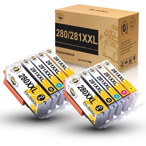 PGI-280XXL CLI-281XXL Ink Combo Lot for Canon PIXMA TS6120 TS6220 TS6320 TS9520 - Picture 1 of 11