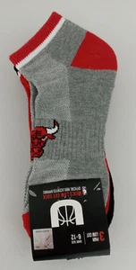 PACK DE 3 CALCETINES DE CORTE BAJO CHICAGO BULLS ZAPATOS PARA HOMBRE TALLA 6-12 ROPA OFICIAL NBA - Imagen 1 de 12
