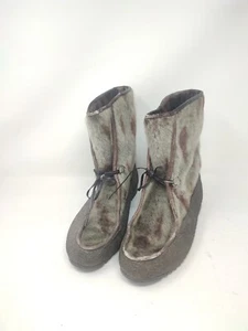 Vintage scarpe shoes stivali neve pelliccia ski fur boots snow St Moritz 41 9 7 - Imagen 1 de 9