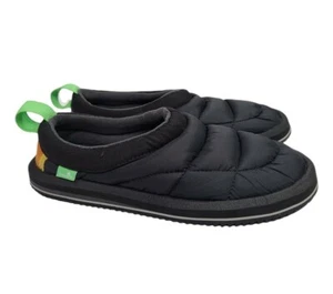 Sanuk Lil Puffer Mock Youth Sz 4 Kids Slip On Shoes Black New - Picture 1 of 9