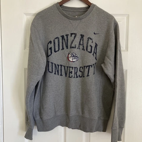 Nike Gonzaga University Sweatshirt Medium Gray Cover