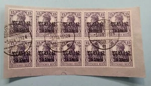 Deutsche Besetzung I. WK. Rumänien Mi. 5 (10x) auf Briefstück, MI 80€ (S3-6-33 - Bild 1 von 1