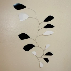 Abstract Modern Large Black White Hanging Mobile Painted Steel Free Shipping New - Picture 1 of 1