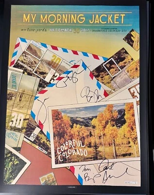 My Morning Jacket 2017 Broomfield CO Poster 12/30 – Signed by Entire Band #'d - Image 1 of 2