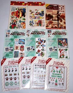 Vintage Rub-On Transfers Lot of 10 Christmas Priscilla Hauser Loew Cornell Plaid - Picture 1 of 12