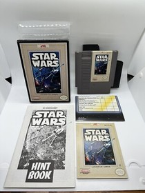 Star Wars Nintendo NES Complete CIB W/ Extremely Rare Hint Book Guide Near Mint!