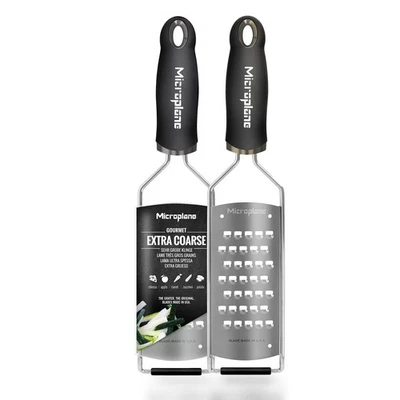 Microplane Grattugia da cucina Lama ultra spessa Acciaio inossidabile Nera BHn2 - Immagine 1 di 2