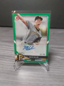 2017 Bowman Chrome Mitch Keller Green Prospect Auto SP /99 Pittsburgh Pirates  - Picture 1 of 5