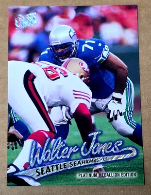 1997 Fleer Ultra #P267 Walter Jones Rookie Platinum Medallion - Seahawks HOF - Image 1 of 3