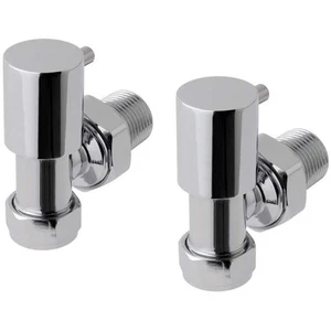 Modern Angled  Radiator Valves Chrome - Picture 1 of 1