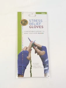 Lion Brand Yarns Stress Relief Gloves Women's Small One Pair Blue New! - Picture 1 of 6