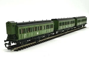 BTTB 3er-Set 3-achsige Abteilwagen Oberlicht Grün DR Spur TT 1:120 Bremserhaus - Bild 1 von 11