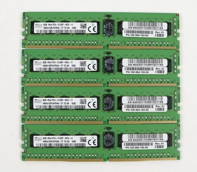 Hynix 32GB (4x8GB) HMA41GR7AFR4N-TF PC4-2133P DDR4 ECC REG Server Memory - Image 1 of 3