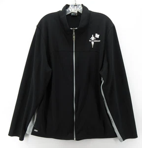 Alo Jacket Men XL Black CoolFit Performance Track Coat Running Athletic Full Zip - Picture 1 of 16