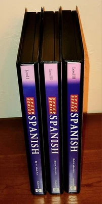 Spanish Speed Series, Levels I, II, III National Dynamics 24 Cassettes + 3 Books - Image 1 of 4