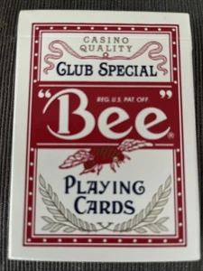 BEE CLUB SPECIAL CASINO QUALITY POKER 92 PLAYING CARDS Red - Picture 1 of 3