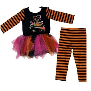Emily Rose Girl's Fall Applique Halloween Tutu Tunic & Legging Set, Size 5 - Picture 1 of 8