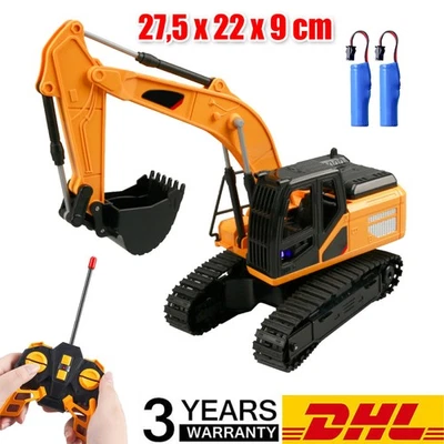 NEU RC Ferngesteuerter Kettenbagger Bagger Lichter Sound Kinder Bagger Spielzeug - Bild 1 von 4