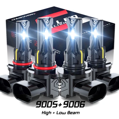 LED Headlight High Low Bulbs Kit For Saturn SL SL1 SL2 Base Sedan 1.9L 1991-2002 - Image 1 of 4