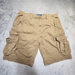 Arizona Jean Co Cargo Shorts Mens 38 Khaki Classic Fit Flex Stretch Pockets - Picture 1 of 9