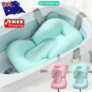 Baby Bath Tub Pillow Pad Air Cushion Mat Floating Soft Seat Newborn Infant - Picture 1 of 14