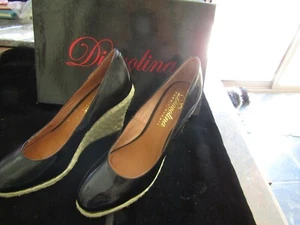 Size 8 Diavolina Black Patent Platform Shoes NEW IN BOX - Bild 1 von 8