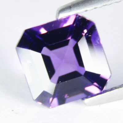 5.30Cts Fantastic Natural Purple Amethyst 10mm Square Cut Loose Gemstone REF-VDO - Image 1 of 3