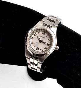 Fossil 100 Meters #110804 Watch with Iced Stones on Bezel Small Band Womens - Picture 1 of 8