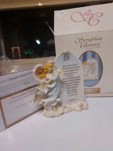 Seraphim Angel plaque "25th Anniversary" NIB 5 in #80794, silver inspirational - Picture 1 of 3