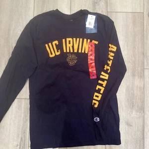 UC Irvine UCI Anteaters Champion Long-Sleeve College T-Shirt Mens Navy Blue M - Picture 1 of 3