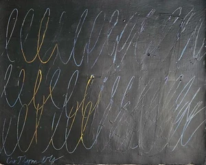 Cy Twombly Signed Vintage Abstract Oil Painting on Canvas, Modern Art - Picture 1 of 5