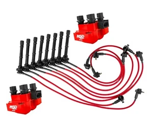 Ignition Kit MSD Coil Packs MSX80 Spark Plug Cables Wires Cobra 4.6 DOHC Mustang - Picture 1 of 11