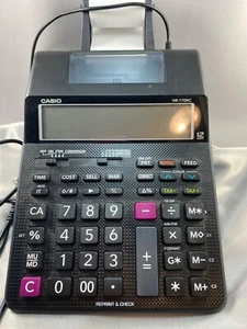 Casio HR-170RC 12-Digit Printing Calculator With Adapter - Picture 1 of 7