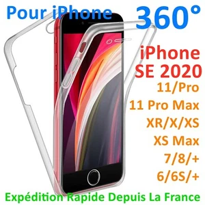 Coque Integrale 360 pour iPhone SE 2020 8 7 6 Plus 11 Pro XS MAX X XR Protection - Photo 1/9