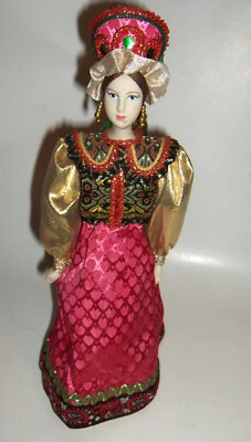 Estatuilla muñeca cono ruso - cerámica, tela, Foto 1 de 4
