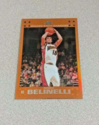 2007-08 Topps Chrome Orange Refractor RC #133 Marco Belinelli Warriors /199 - Image 1 of 2