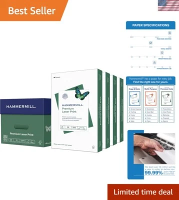 Sustainable Hammermill 11x17 Laser Paper, 28 lb - Exceptional Color Reproduction - Image 1 of 4