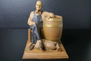 Tom Clark Uncle Hershel Signed Cracker Barrel Resin Statue Figure 10.25" - Picture 1 of 12