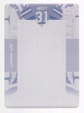 JEFF HACKETT 2017 LEAF MASKED MEN HOCKEY PRINTING PLATE 1/1
